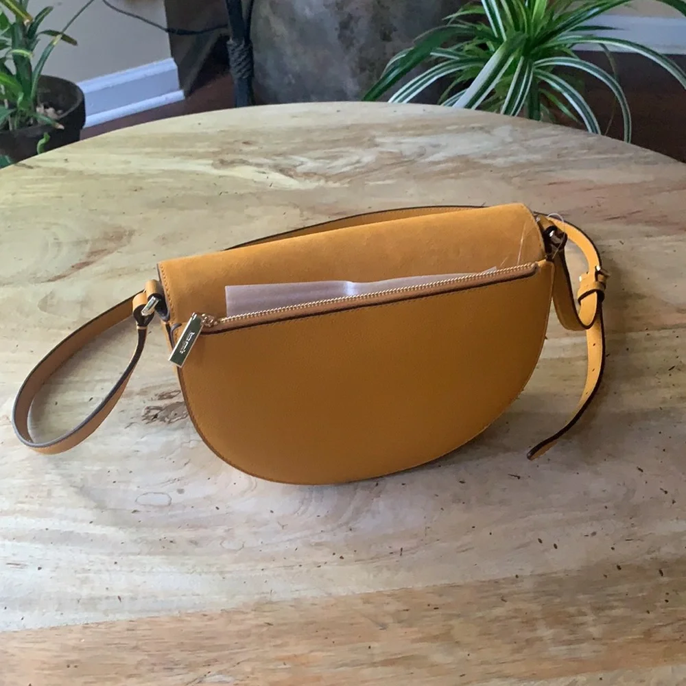 KATE SPADE Luna Crescent Suede and Leather mix Crossbody bag - - Picture 4 of 11